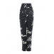 Черные стеганые брюки с белым лого Naumi | Фото 1