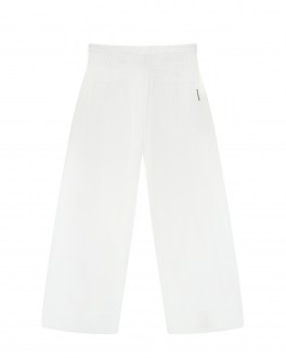 Белые брюки свободного кроя Brunello Cucinelli Белый, арт. B0F48P057B C600 | Фото 2
