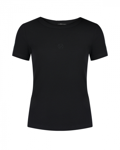 Базовая приталенная футболка, черная Dan Maralex | Фото 1