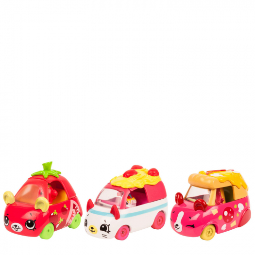 Набор из трех машинок Cutie Cars с тремя мини-фигурками Shopkins S3 в ассортименте Moose | Фото 1