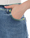 Голубые джинсы клеш с контрастной строчкой MSGM | Фото 7
