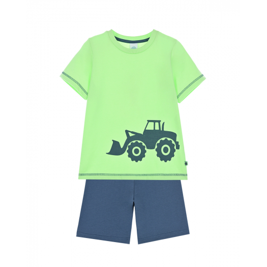Пижама с принтом &quot;трактор&quot; Sanetta | Фото 1