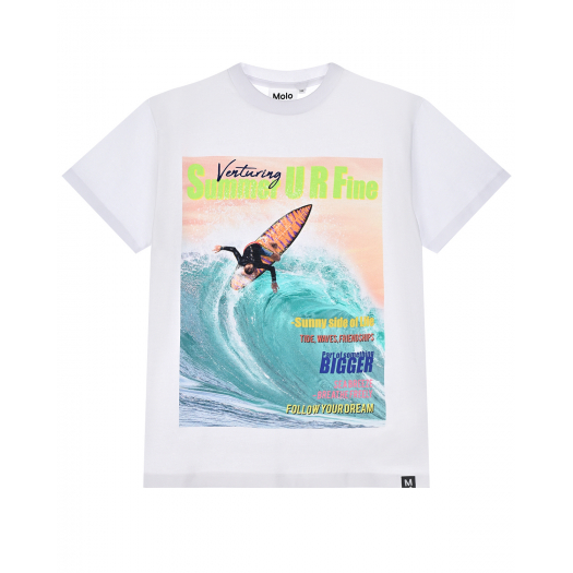 Белая футболка с принтом &quot;Surf Life&quot; Molo | Фото 1