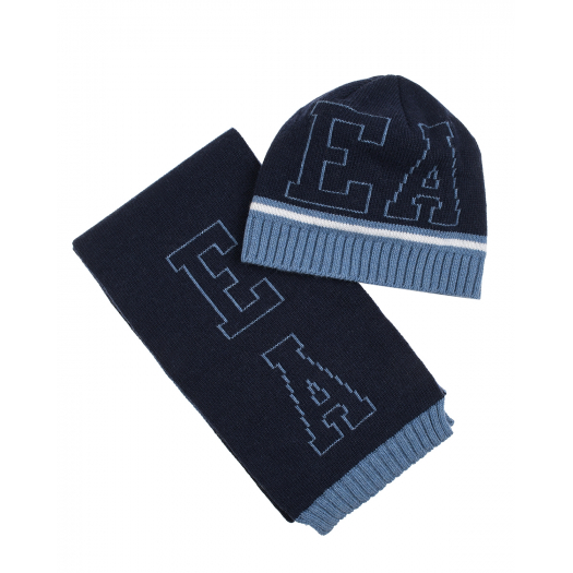 Комплект: шарф и шапка, 128х17 см Emporio Armani | Фото 1