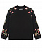 Черный свитшот с принтом &quot;цветочные единороги&quot; Burberry | Фото 3