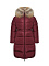 Пальто-пуховик, бордовое