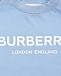 Голубая футболка с белым логотипом Burberry | Фото 3