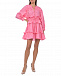 Розовое приталенное платье с рюшами MSGM | Фото 2