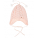 Розовая шапка из шерсти с помпонами Il Trenino | Фото 1