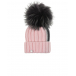Розовая шапка со стразами Joli Bebe | Фото 1