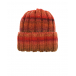 Красно-оранжевая шапка в разноцветную полоску Catya | Фото 1