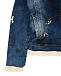 Утепленная джинсовая куртка с отделкой из эко-меха Monnalisa | Фото 8