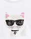 Футболка с принтом &quot;кошка Шупетт&quot; Karl Lagerfeld kids | Фото 3