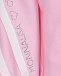 Розовая спортивная куртка с полосками Monnalisa | Фото 3