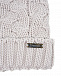 Шапка фактурной вязки из шерсти с помпоном из меха Il Trenino | Фото 3