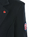 Черный пиджак с оборками на карманах Monnalisa | Фото 4