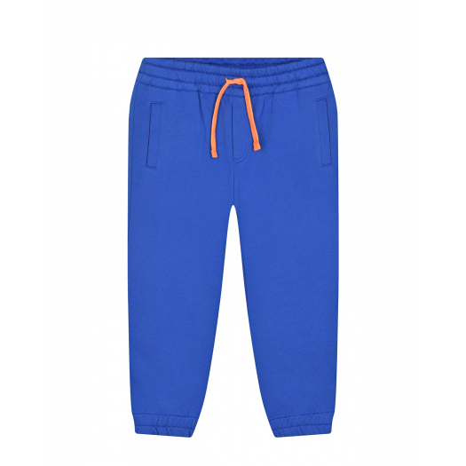 Синие спортивные брюки с поясом на кулиске Dolce&Gabbana | Фото 1