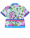 Шелковая блуза с принтом &quot;колокольчики&quot; Dolce&Gabbana | Фото 2