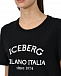 Футболка базовая черная, лого на груди Iceberg | Фото 10