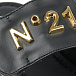 Черные босоножки с золотистым лого No. 21 | Фото 6
