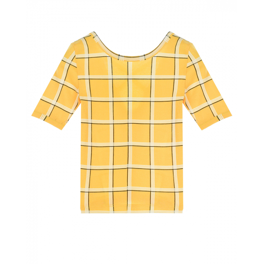 Желтая футболка в клетку  | Фото 1