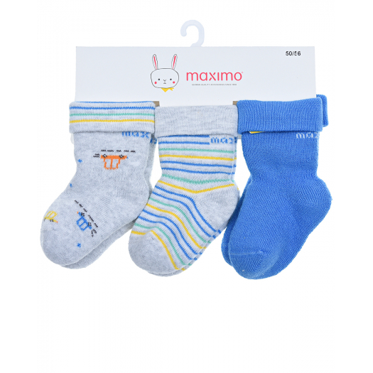 Набор из трех голубых носков MaxiMo | Фото 1