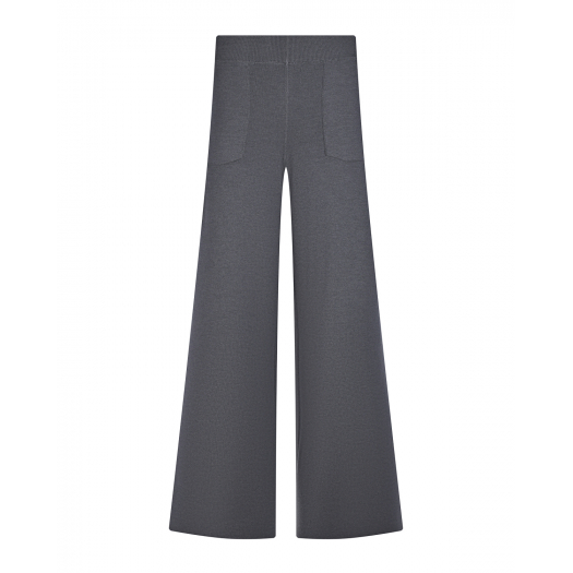 Темно-серые трикотажные брюки с накладными карманами Panicale | Фото 1