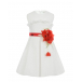 Белое платье с красным поясом Baby A | Фото 1