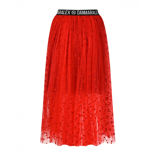 Красная юбка в горошек Dan Maralex | Фото 1