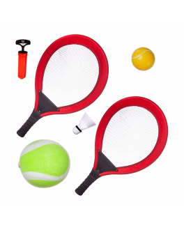 Спортивная игра &quot;Бадминтон и теннис 2 в 1&quot; 6 предметов, в пакете ABtoys , арт. S-00176 | Фото 1