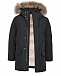 Черное пальто с отделкой из меха енота IL Gufo | Фото 3