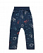 Темно-синие спортивные брюки с принтом &quot;черепахи&quot; Sanetta Kidswear | Фото 2