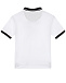 Белая футболка-поло с отделкой в клетку Burberry | Фото 3