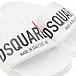 Белые шлепанцы с логотипом Dsquared2 | Фото 6