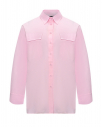 Хлопковая рубашка с длинными рукавами, розовая