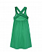 Зеленое платье с асимметричной рюшей  | Фото 3