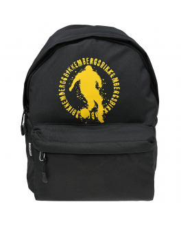 Черный рюкзак с желтым лого, 40х18х31 см Bikkembergs Черный, арт. BK1360 001 BLACK | Фото 1