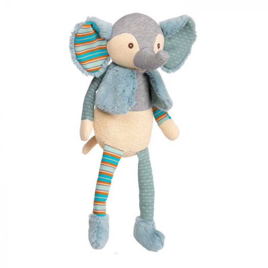 Мягкая игрушка Слон Maximilian, син/молочный в голубой жилетке, 37 см Bukowski | Фото 1