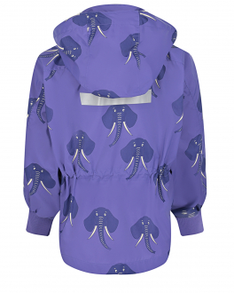 Фиолетовая ветровка с принтом &quot;слоны&quot; Mini Rodini Фиолетовый, арт. 22210105 45 | Фото 2