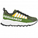 Зеленые кроссовки с полосками Dsquared2 | Фото 2
