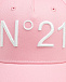 Розовая бейсболка с белым логотипом No. 21 | Фото 4