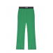 Зеленые брюки с черным поясом на резинке MSGM | Фото 1