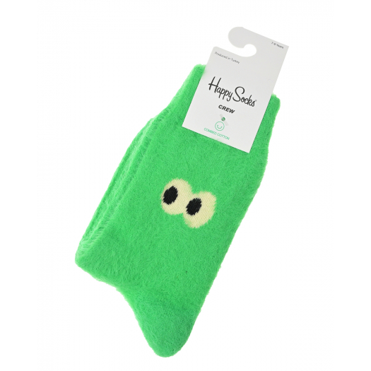 Зеленые носки с декоом &quot;глаза&quot; Happy Socks | Фото 1