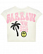 Укороченная футболка с розовым лого Barrow | Фото 2