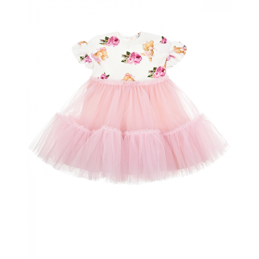 Платье с пышной розовой юбкой Monnalisa | Фото 1