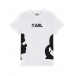 Белая футболка с черным принтом Karl Lagerfeld kids | Фото 1