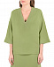 Зеленая блузка из шерстяной ткани  | Фото 8