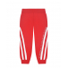 Красные спортивные брюки с полосками Monnalisa | Фото 1