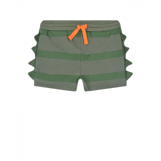 Зеленые шорты в полоску Stella McCartney | Фото 1