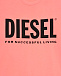 Футболка с черным лого, коралловая Diesel | Фото 3